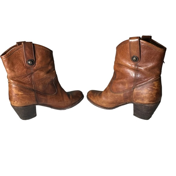 Frye Jackie Button Leather Ankle Boots Size 7.5 - Picture 10 of 16